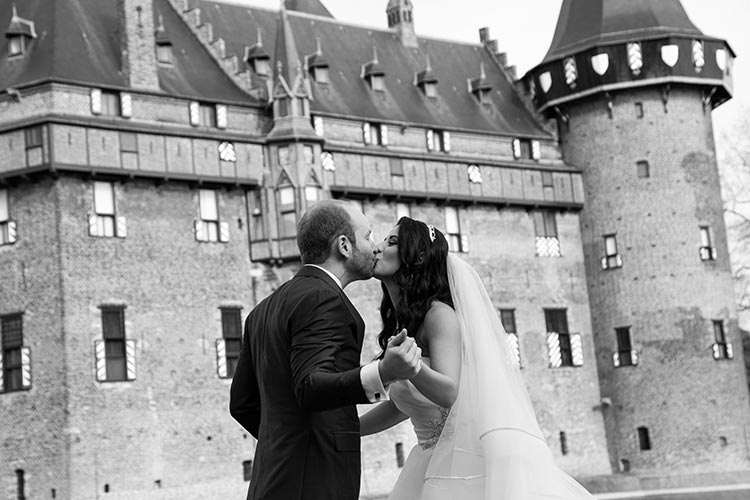 trouwfotoshoot op kasteel de haar