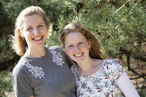 Vriendinnenshoot bos