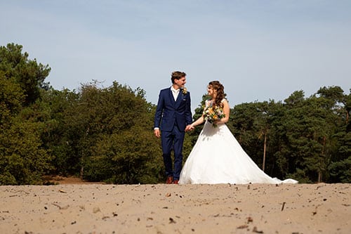 bruiloft shoot op locatie