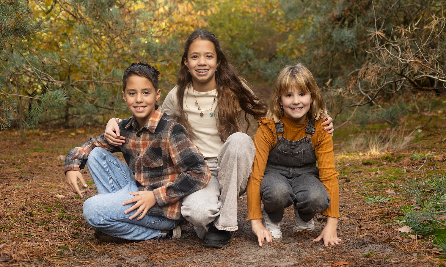 familiefotoshoot in het bos